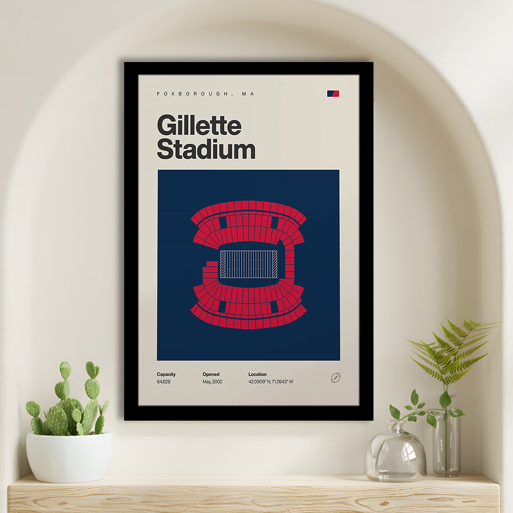 New England Patriots Stadium Print, Gillette Stadium Print, Gifts for him, Sport Art, Framed Art Print Wall Decor