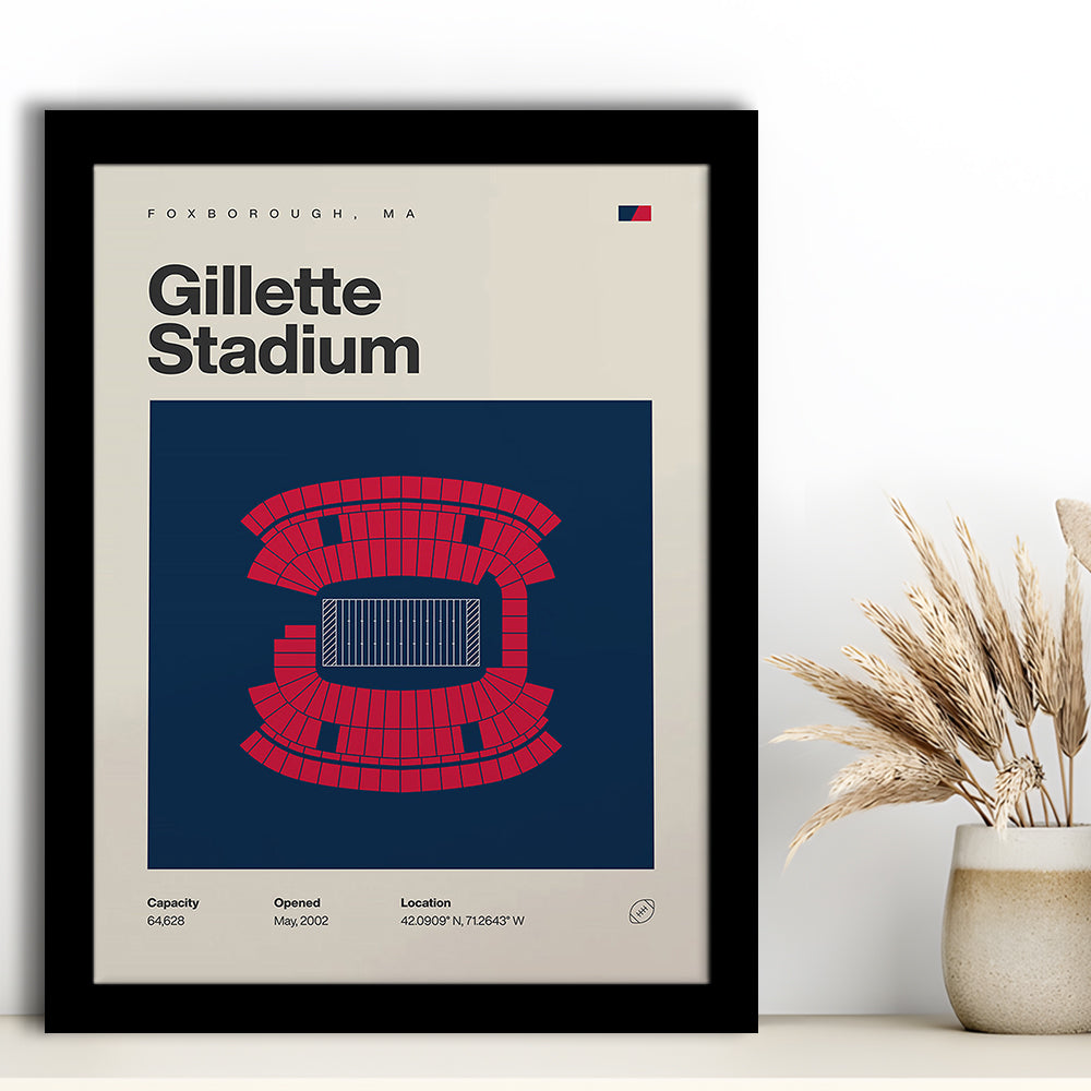New England Patriots Stadium Print, Gillette Stadium Print, Gifts for him, Sport Art, Framed Art Print Wall Decor