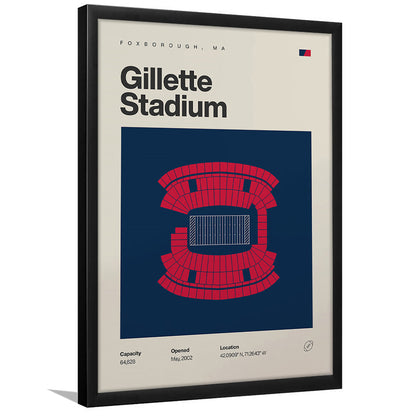 New England Patriots Stadium Print, Gillette Stadium Print, Gifts for him, Sport Art, Framed Art Print Wall Decor