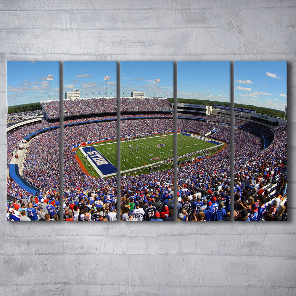 New Era Field Stadium, Stadium Canvas, Sport Art, 5 Panel B, Extra Large Canvas, Canvas Print Wall Art