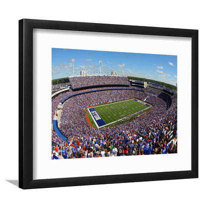 New Era Field Stadium, Stadium Canvas, Sport Art, Gift for him, White Border Framed Art Print Wall Decor