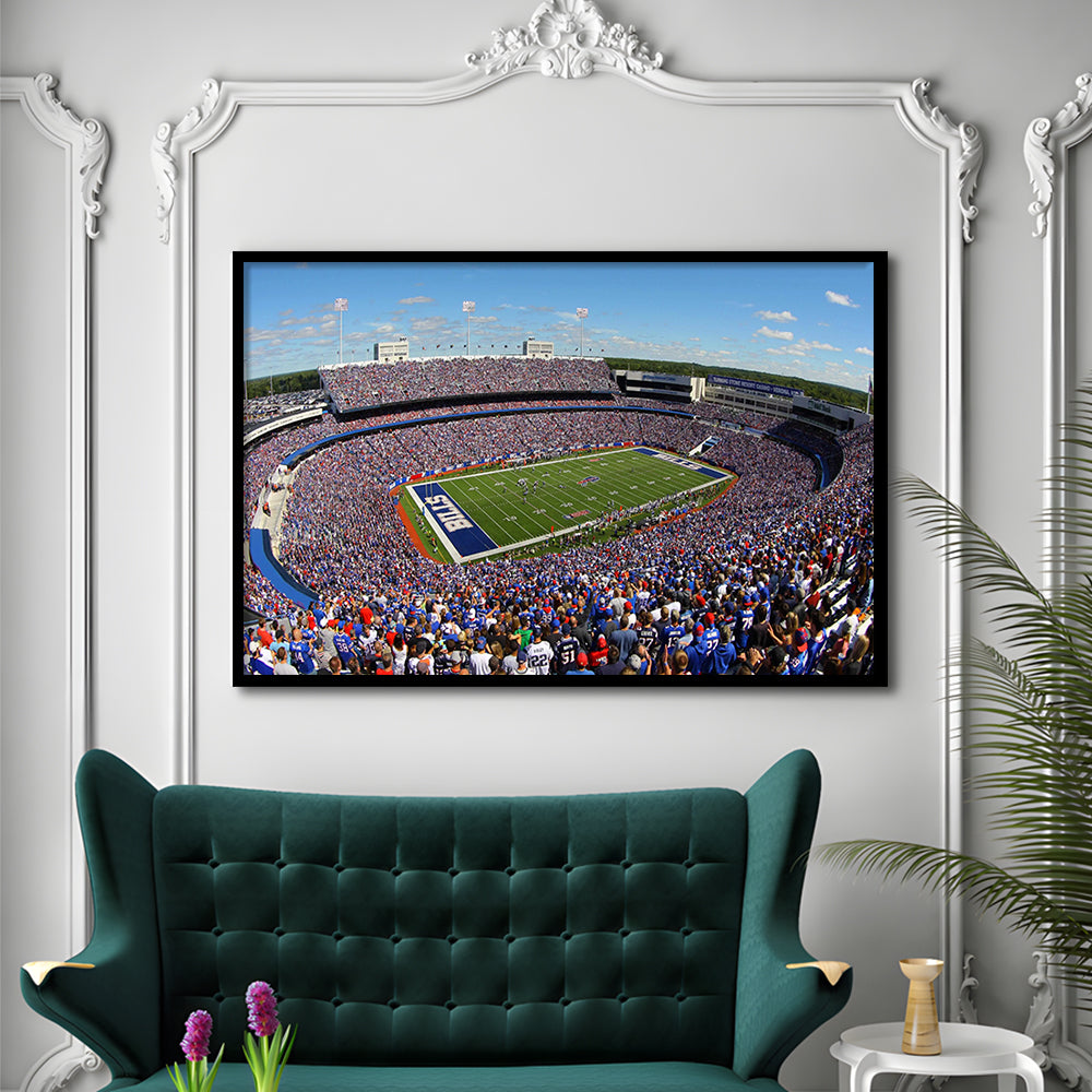 New Era Field Stadium, Stadium Canvas, Sport Art, Gift for him, Framed Art Print Wall Decor, Picture Framed