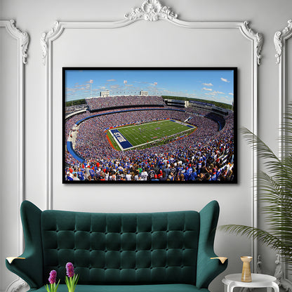New Era Field Stadium, Stadium Canvas, Sport Art, Gift for him, Framed Art Print Wall Decor, Picture Framed