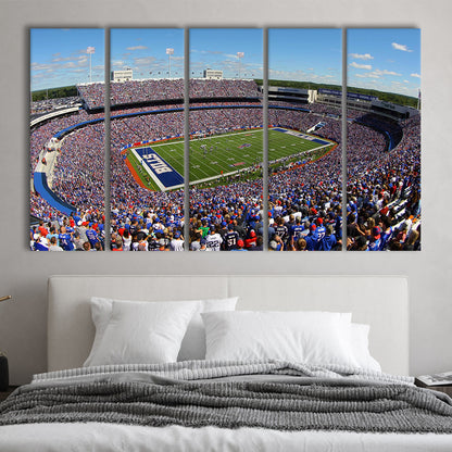 New Era Field Stadium, Stadium Canvas, Sport Art, 5 Panel B, Extra Large Canvas, Canvas Print Wall Art