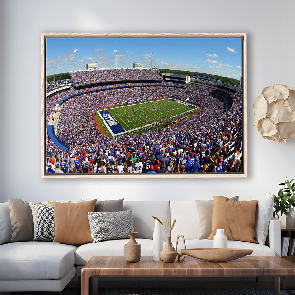 New Era Field Stadium, Stadium Canvas, Sport Art, Framed Canvas Print Wall Art, Floating Frame