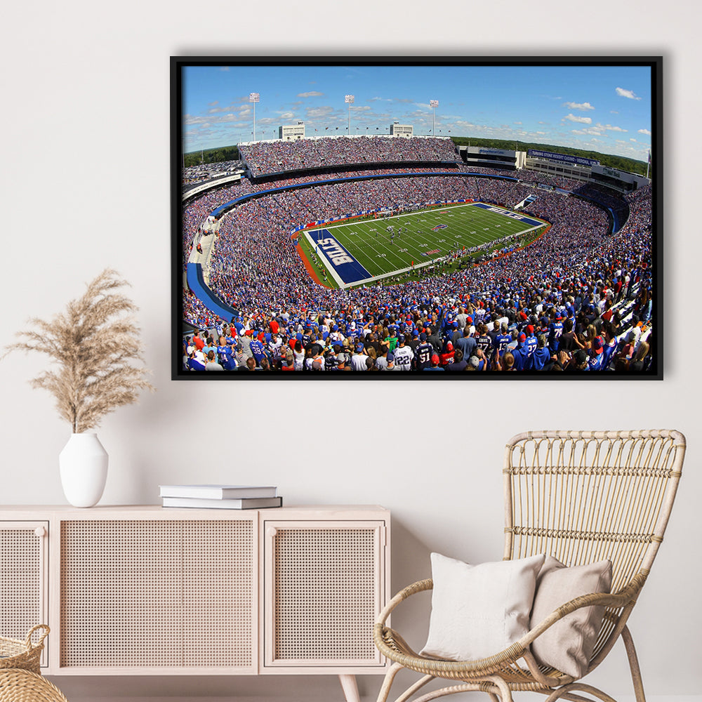 New Era Field Stadium, Stadium Canvas, Sport Art, Framed Canvas Print Wall Art, Floating Frame
