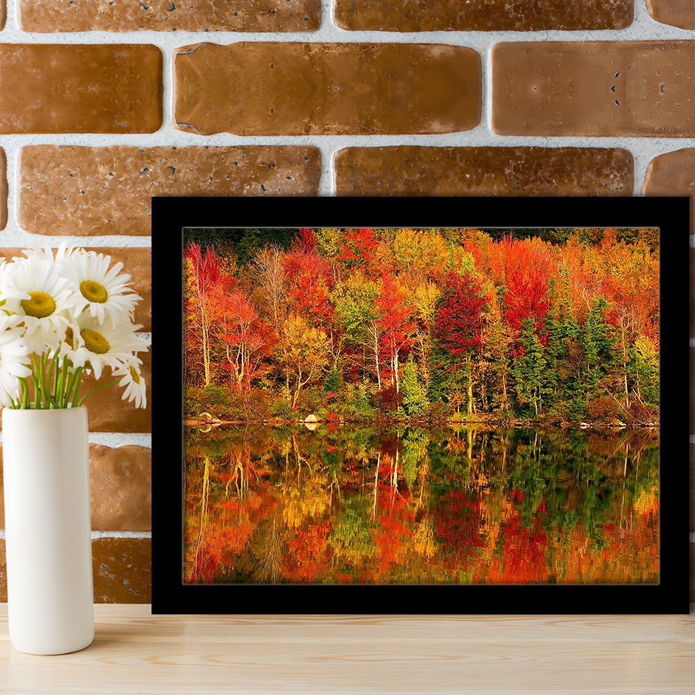 New Hampshire New England White Mountains Echo Lake In Autumn LargeArt Prints, Framed Art Print, Picture Framed