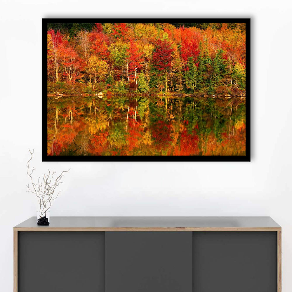 New Hampshire New England White Mountains Echo Lake In Autumn LargeArt Prints, Framed Art Print, Picture Framed