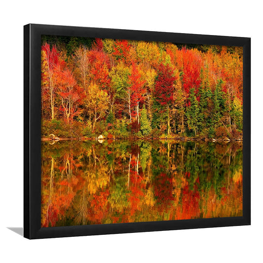 New Hampshire New England White Mountains Echo Lake In Autumn LargeArt Prints, Framed Art Print, Picture Framed