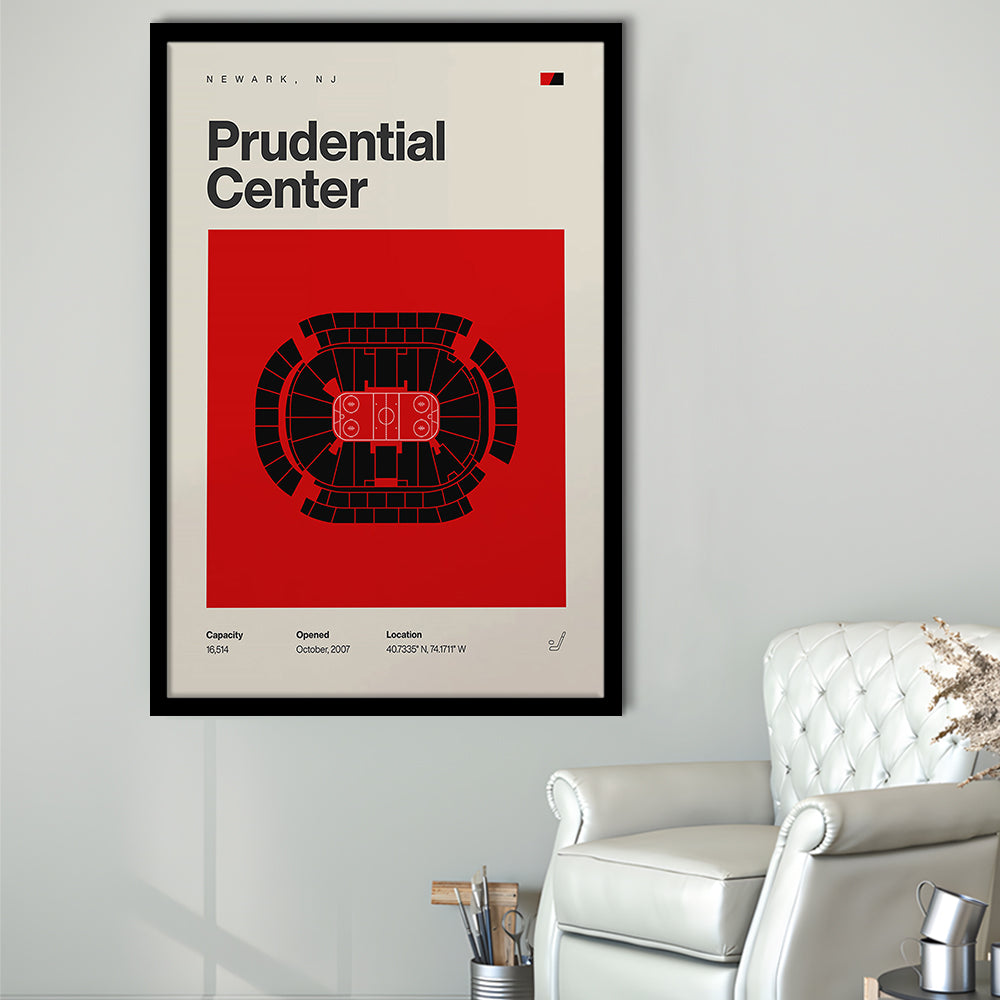 New Jersey Devils Stadium Print, Prudential Center Print, Gifts for him, Sport Art, Framed Art Print Wall Decor