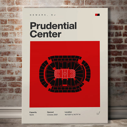 New Jersey Devils Stadium Print, Prudential Center Print, Fan Gifts, Sport Art, Canvas Print Wall Art