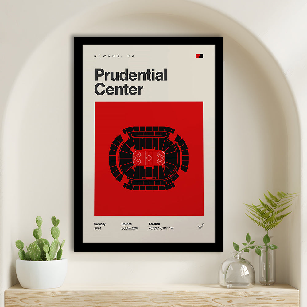 New Jersey Devils Stadium Print, Prudential Center Print, Gifts for him, Sport Art, Framed Art Print Wall Decor