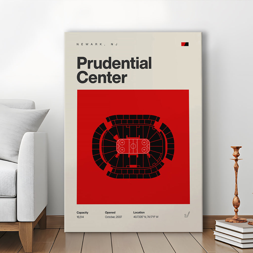 New Jersey Devils Stadium Print, Prudential Center Print, Fan Gifts, Sport Art, Canvas Print Wall Art