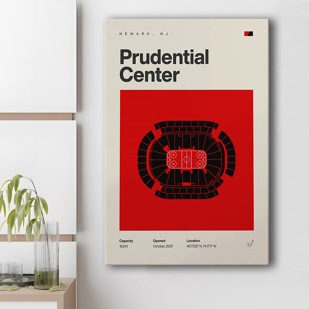 New Jersey Devils Stadium Print, Prudential Center Print, Fan Gifts, Sport Art, Canvas Print Wall Art