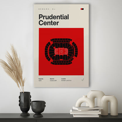 New Jersey Devils Stadium Print, Prudential Center Print, Fan Gifts, Sport Art, Canvas Print Wall Art