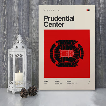 New Jersey Devils Stadium Print, Prudential Center Print, Fan Gifts, Sport Art, Canvas Print Wall Art