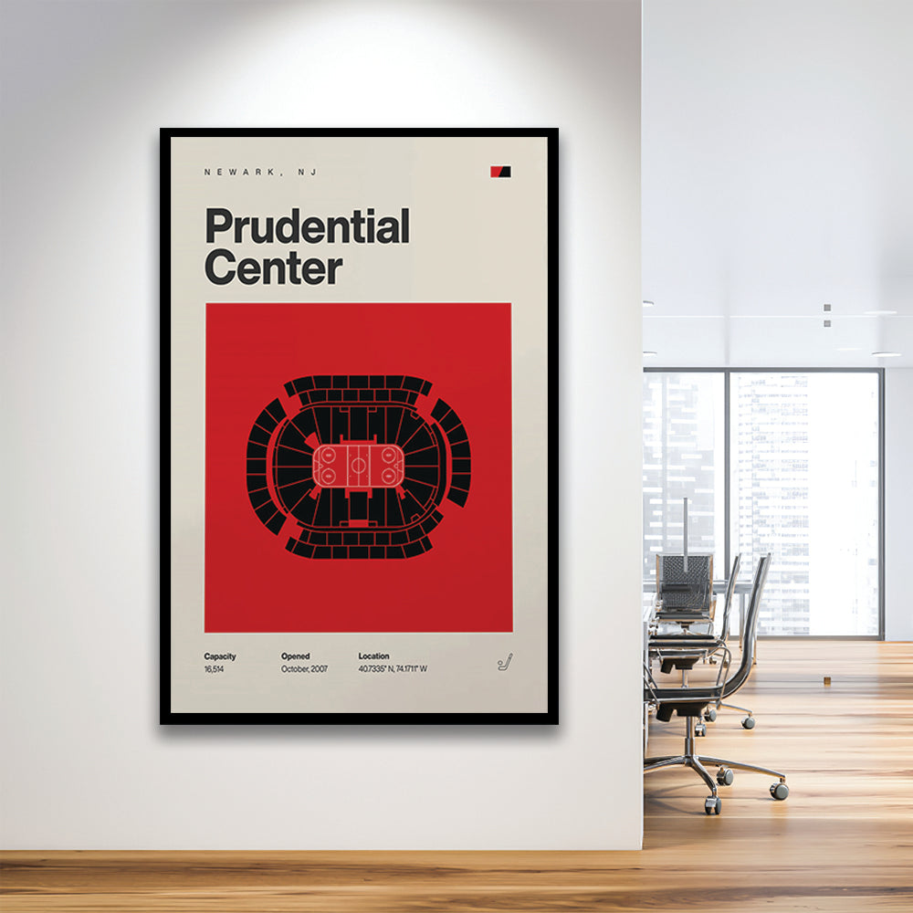 New Jersey Devils Stadium Print, Prudential Center Print, Gifts for him, Sport Art, Framed Art Print Wall Decor