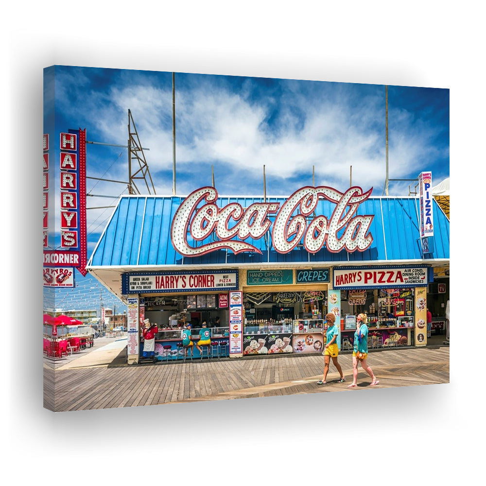 New Jersey The Jersey Shore Wildwoods Wildwoods Beach Boardwalk, Cavas Print Wall Art Hom Decor