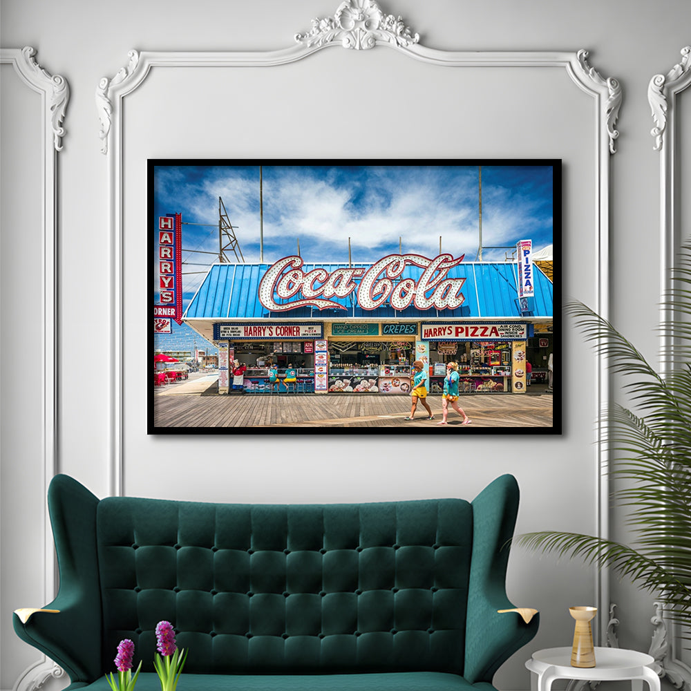 New Jersey The Jersey Shore Wildwoods Wildwoods Beach Boardwalk, Framed Art Print, Picture Framed