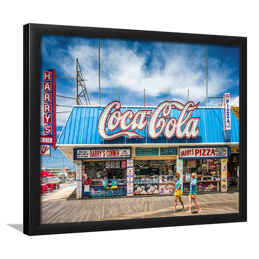 New Jersey The Jersey Shore Wildwoods Wildwoods Beach Boardwalk, Framed Art Print, Picture Framed