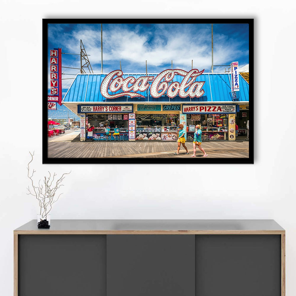New Jersey The Jersey Shore Wildwoods Wildwoods Beach Boardwalk, Framed Art Print, Picture Framed
