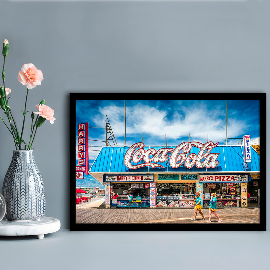 New Jersey The Jersey Shore Wildwoods Wildwoods Beach Boardwalk, Framed Art Print, Picture Framed