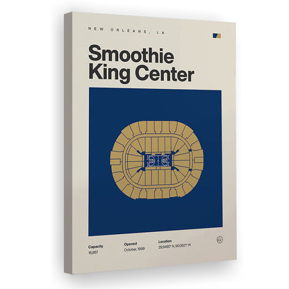 New Orleans Pelicans Stadium Print, Smoothie King Center Print, Fan Gifts, Sport Art, Canvas Print Wall Art