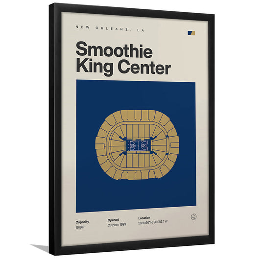New Orleans Pelicans Stadium Print, Smoothie King Center Print, Gifts for him, Sport Art, Framed Art Print Wall Decor