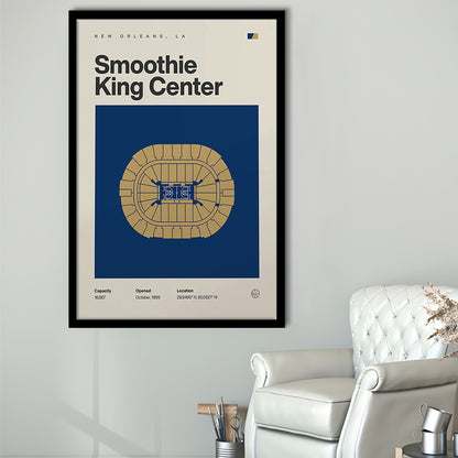 New Orleans Pelicans Stadium Print, Smoothie King Center Print, Gifts for him, Sport Art, Framed Art Print Wall Decor