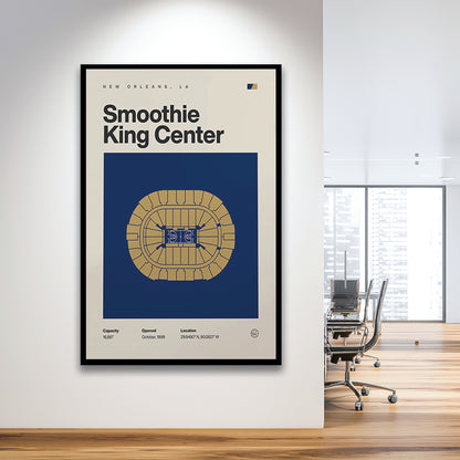 New Orleans Pelicans Stadium Print, Smoothie King Center Print, Gifts for him, Sport Art, Framed Art Print Wall Decor