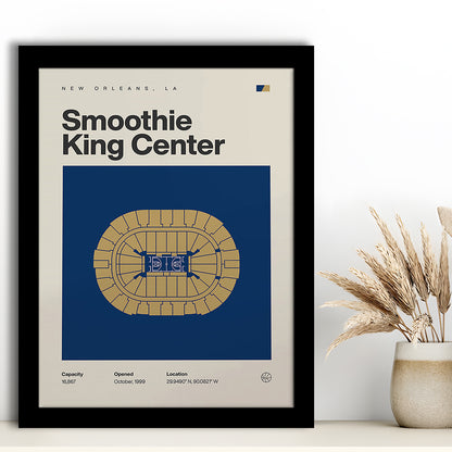 New Orleans Pelicans Stadium Print, Smoothie King Center Print, Gifts for him, Sport Art, Framed Art Print Wall Decor