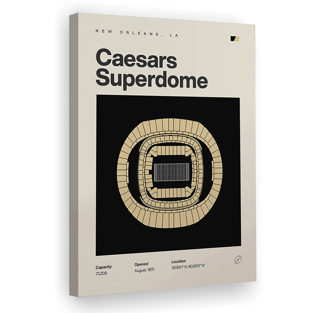 New Orleans Saints Stadium Print, Caesars Superdome Stadium Print, Fan Gifts, Sport Art, Canvas Print Wall Art