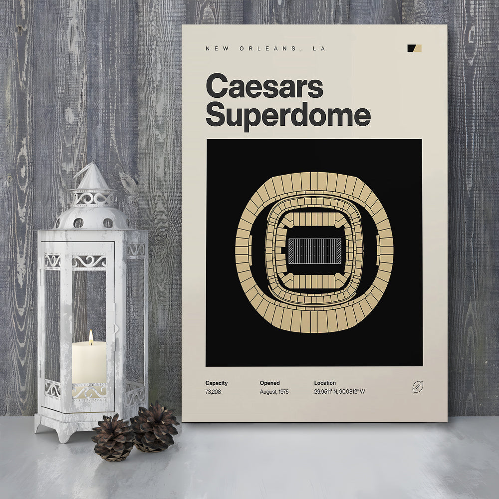 New Orleans Saints Stadium Print, Caesars Superdome Stadium Print, Fan Gifts, Sport Art, Canvas Print Wall Art