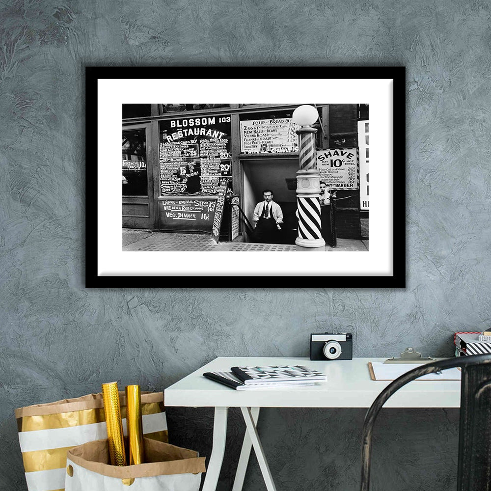 New York City Print Black and White Art, Framed Art Print White Border Wall Decor