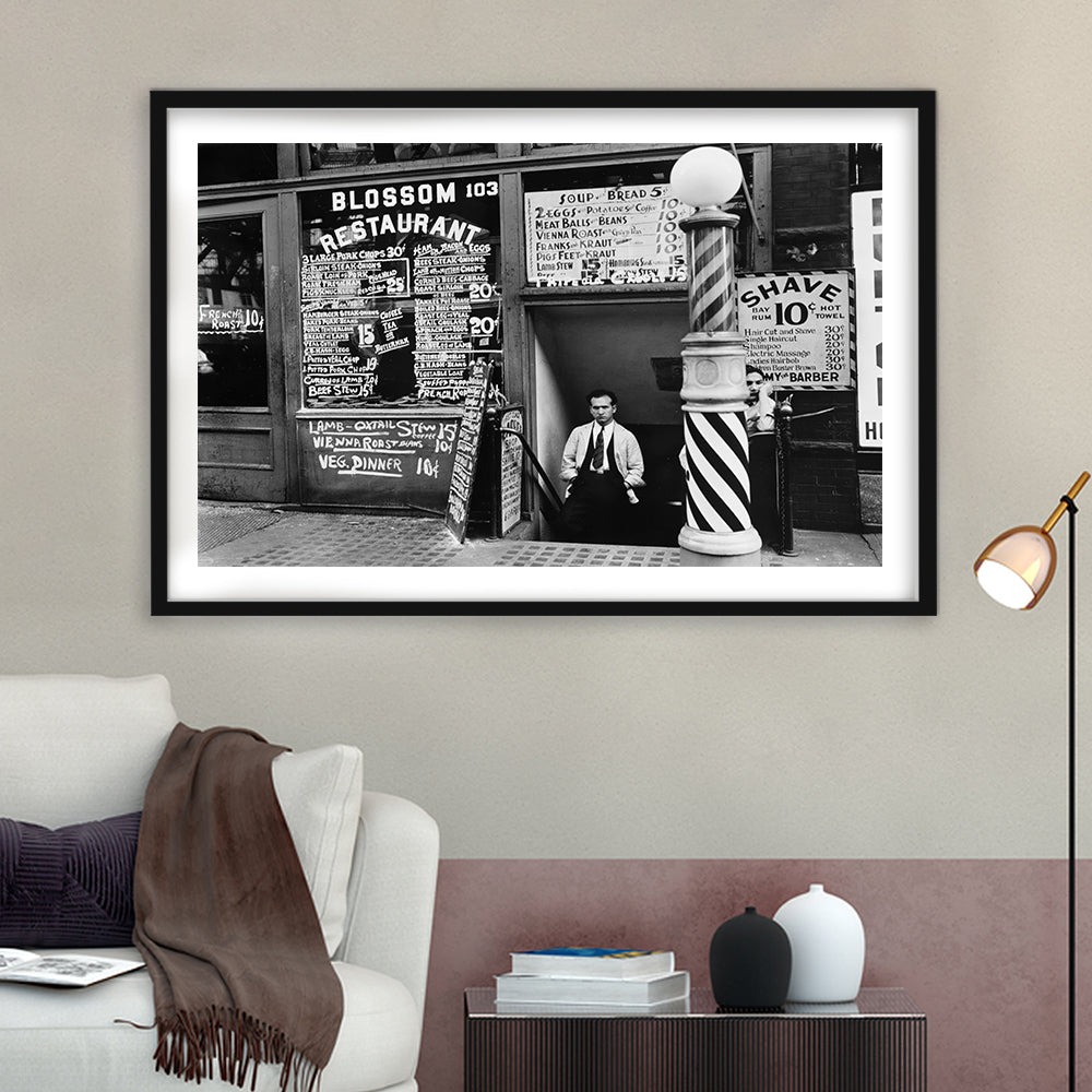New York City Print Black and White Art, Framed Art Print White Border Wall Decor