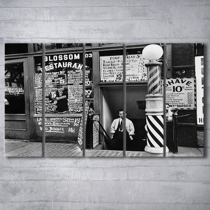 New York City Print Black and White Art, 5 Pieces Large Canvas Print