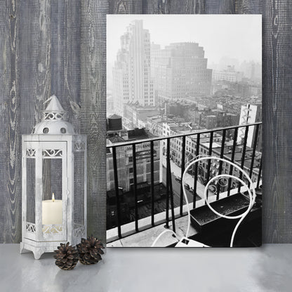 New York City View Black and White Art Architecture Print, Canvas Print Wall Art