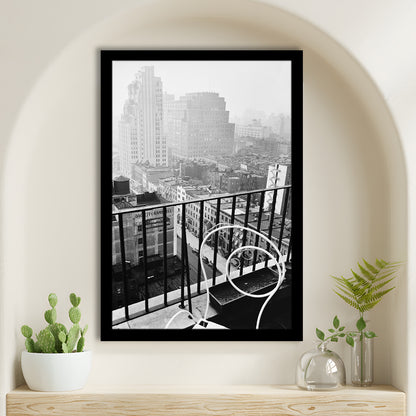 New York City View Black and White Art Architecture Print, Framed Art Print Wall Decor