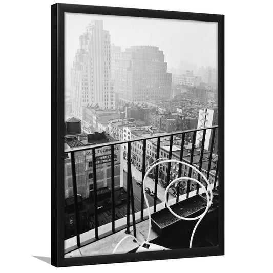 New York City View Black and White Art Architecture Print, Framed Art Print Wall Decor