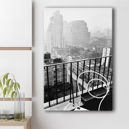 New York City View Black and White Art Architecture Print, Canvas Print Wall Art