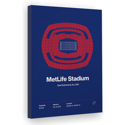 NY Giants Stadium Print, NY MetLife Stadium Print, Fan Gifts, Sport Art, Canvas Print Wall Art