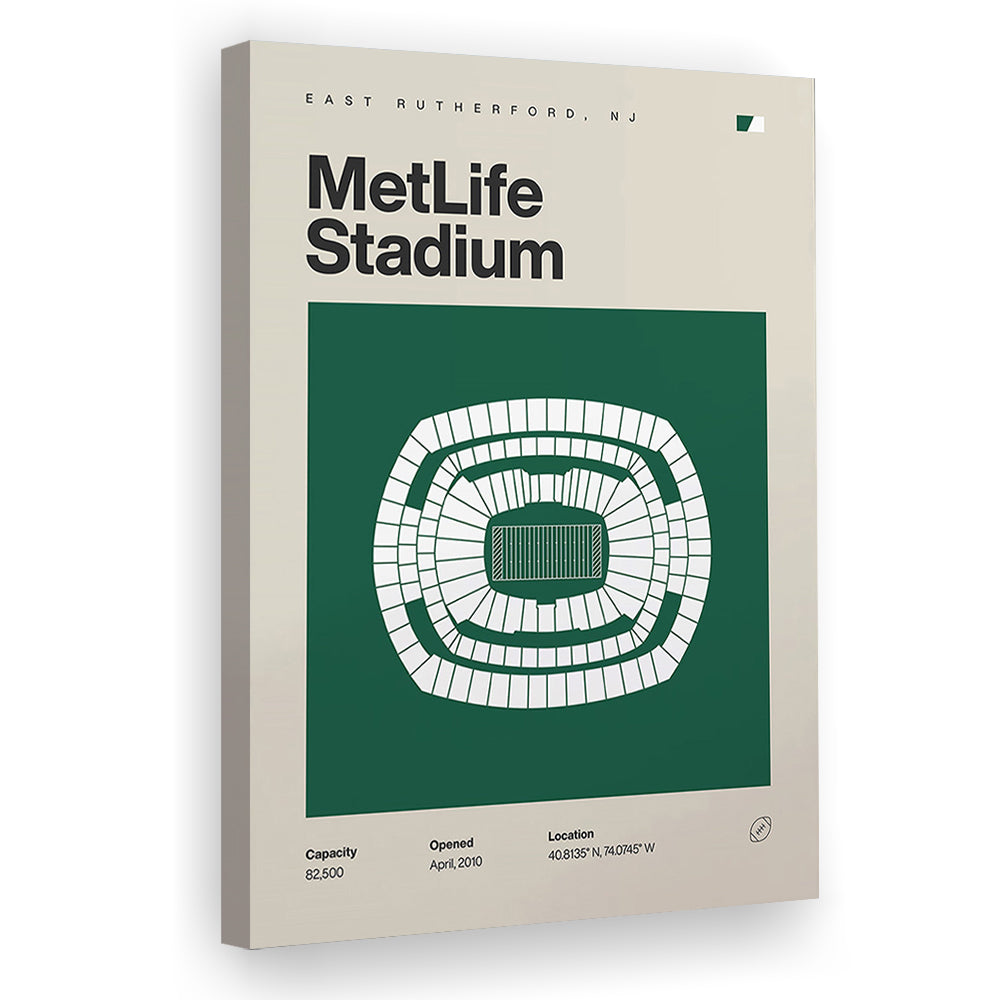 NY Jets Stadium Print, NY MetLife Stadium Print, Fan Gifts, Sport Art, Canvas Print Wall Art