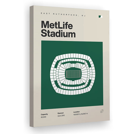 NY Jets Stadium Print, NY MetLife Stadium Print, Fan Gifts, Sport Art, Canvas Print Wall Art