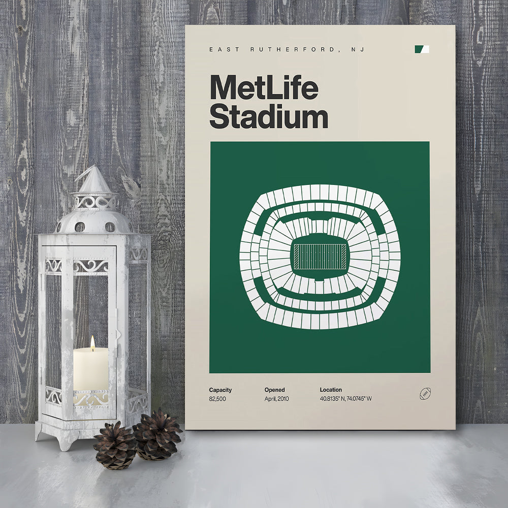 NY Jets Stadium Print, NY MetLife Stadium Print, Fan Gifts, Sport Art, Canvas Print Wall Art