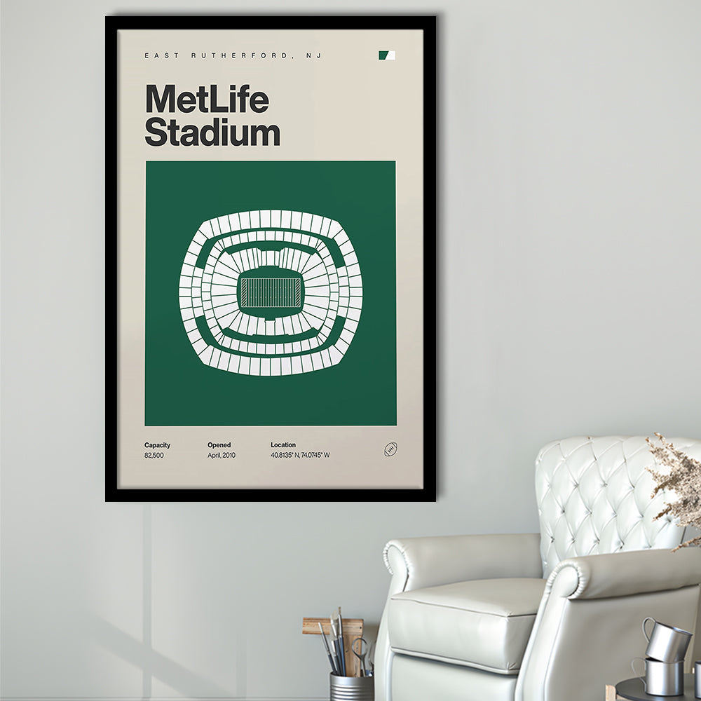 NY Jets Stadium Print, NY MetLife Stadium Print, Gifts for him, Sport Art, Framed Art Print Wall Decor