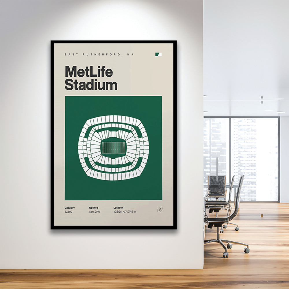 NY Jets Stadium Print, NY MetLife Stadium Print, Gifts for him, Sport Art, Framed Art Print Wall Decor