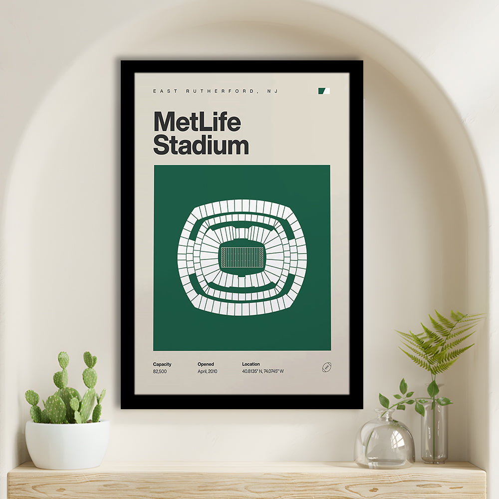 NY Jets Stadium Print, NY MetLife Stadium Print, Gifts for him, Sport Art, Framed Art Print Wall Decor