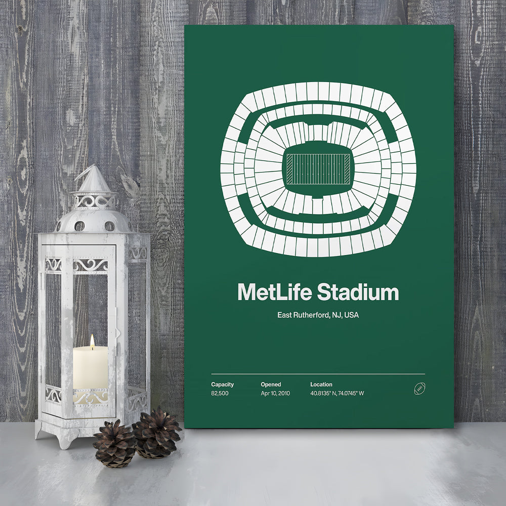 NY Jets Stadium Print, NY MetLife Stadium Print V1, Fan Gifts, Sport Art, Canvas Print Wall Art