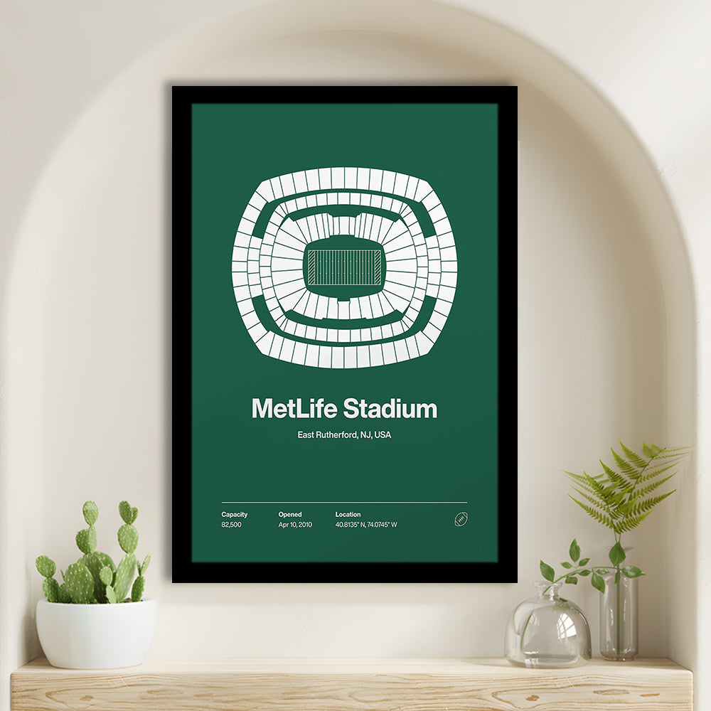 NY Jets Stadium Print, NY MetLife Stadium Print V1, Gifts for him, Sport Art, Framed Art Print Wall Decor