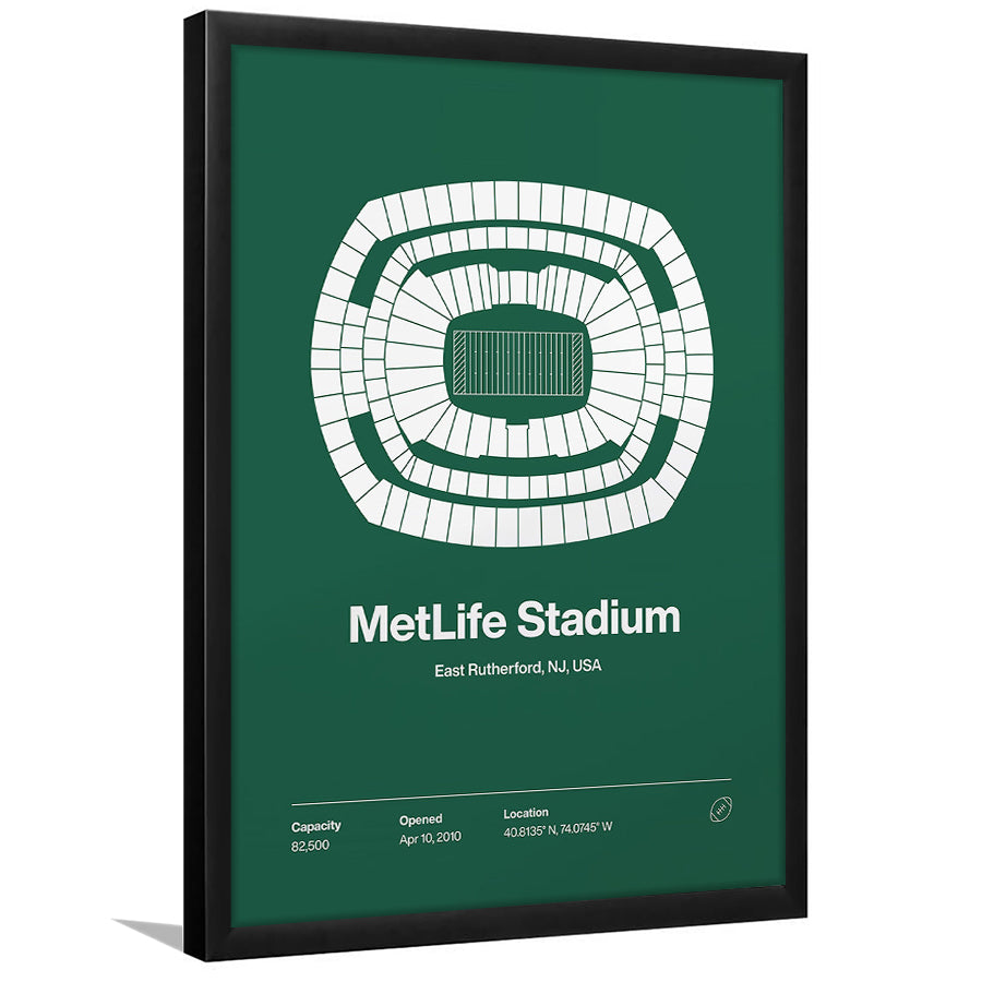 NY Jets Stadium Print, NY MetLife Stadium Print V1, Gifts for him, Sport Art, Framed Art Print Wall Decor